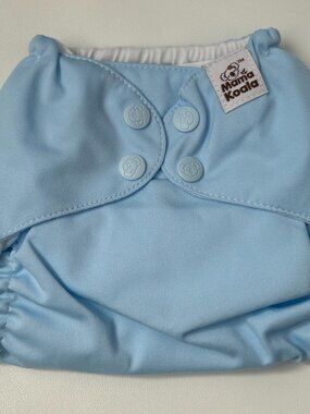 NEW Mama Koala Pocket Cloth Diaper OS Light Blue No Insert